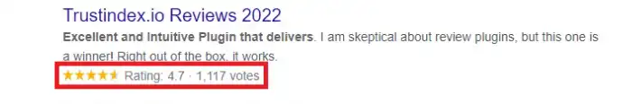 google rich snippet